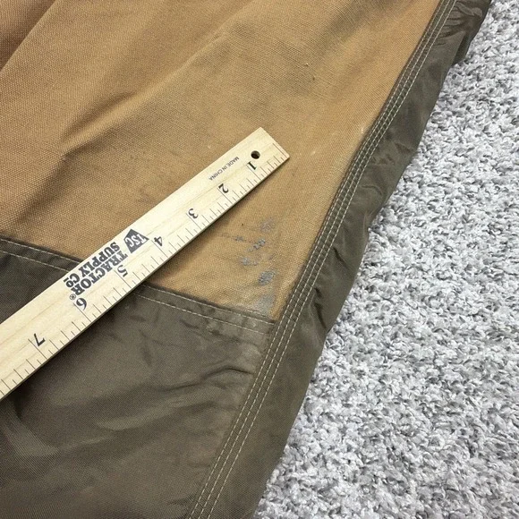 Vintage CARHARTT Duck Nylon Hunting Bib Overalls Brush Guard 48x30 USA Made